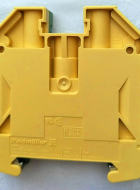 正品魏德米勒接地端子 WPE16 直通型接地端子1010000000 黄绿色