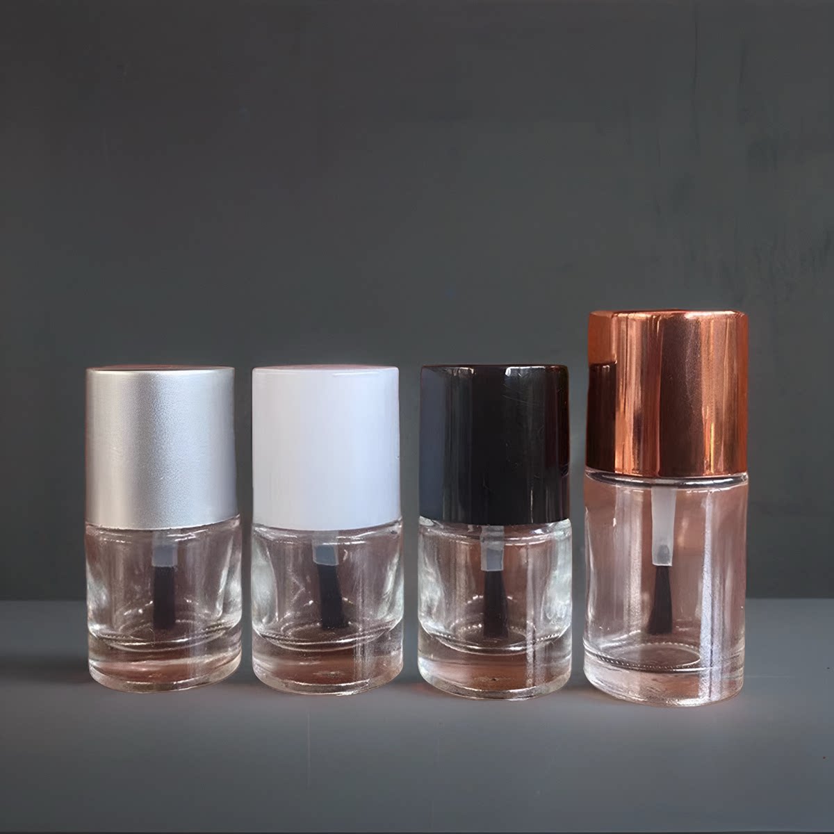 厂家直销包邮指甲油瓶带盖3M杜邦毛宽刷透明胶水瓶补漆玻璃瓶批