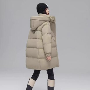 深冬独特超好看加大码棉服女中长宽松棉袄2025新款加厚连帽外套