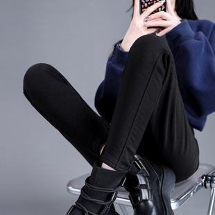 韩系慵懒松弛感九分打底裤女款2026秋装新款小脚弹力紧身铅笔裤子