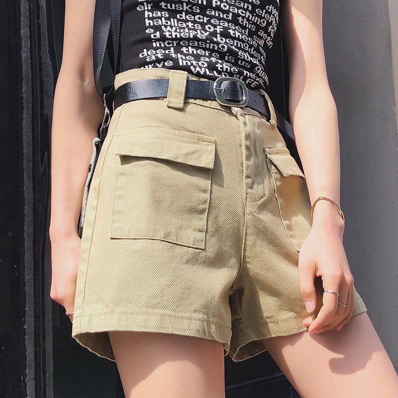 巨好看的夏天牛仔短裤女款2025夏季新款宽松高腰显瘦休闲工装热裤