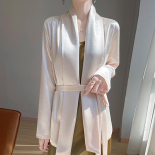 气质上衣薄款 高级感西服女款 V领无扣宽松时尚 新款 外套 2025秋季