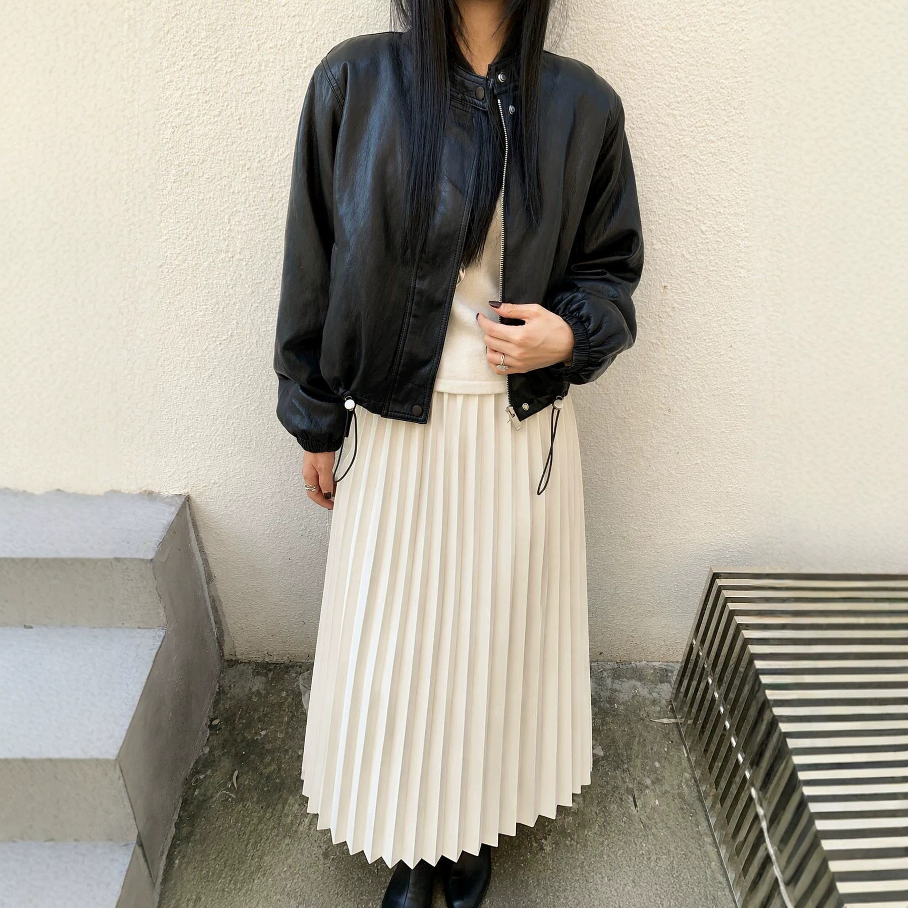短款皮衣外套女款2026秋季韩版宽松休闲加绒内里植绒皮pu皮夹克