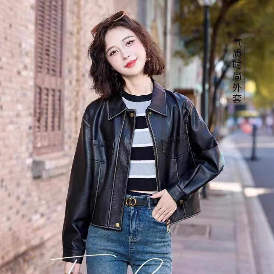 绝美巨好看外套2026春秋季皮衣大气高级感港风复古机车皮夹克女款