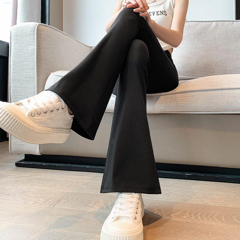 巨好看微喇鲨鱼裤2026春装新款超火弹力高腰喇叭大码女款打底裤子