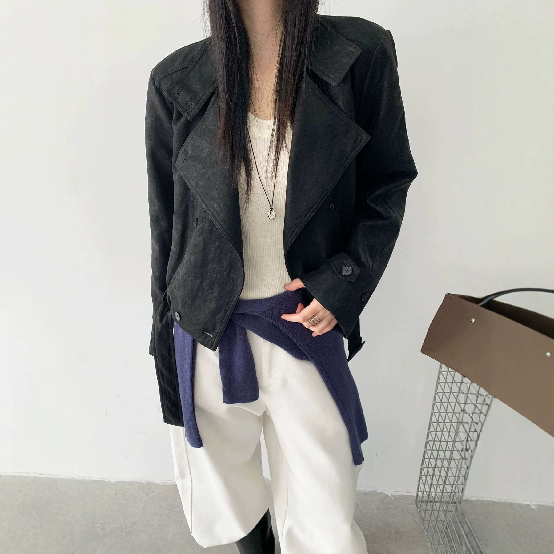 适合小个子的厚短款皮衣外套女款2026秋复古修身帅气机车pu皮夹克