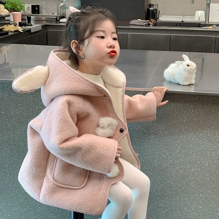 童装/婴儿装/亲子装外套/夹克/大衣普通外套韩版秋冬纯色女中国大