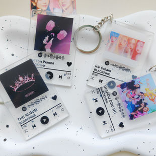 BLACKPINK专辑封面歌词钥匙扣 粉墨金智妮智秀Lisa Rose 明星周边