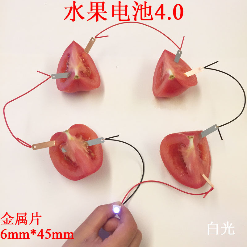 厂家直销水果电池实验材料包果蔬土豆发电科学diy手工科技小制作