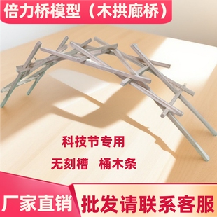倍力桥模型木拱廊桥高中通用技术作品桥梁科学实趣味验科技小制作