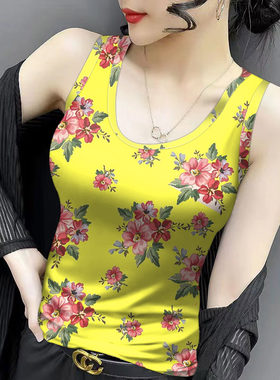 新款夏季背心高档气质小衫打底上衣外穿时尚洋气女装显瘦宽松网红