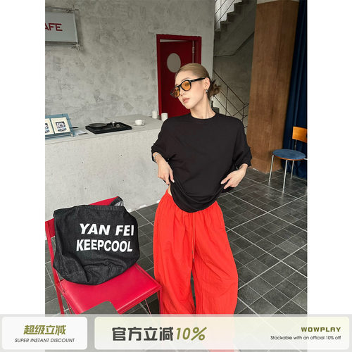 纯色重磅短袖T恤女夏季美式体恤