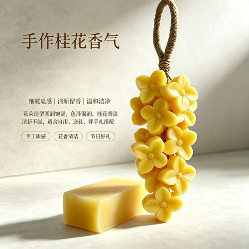 教师节中秋节伴手礼桂花香皂香味礼物精油肥皂