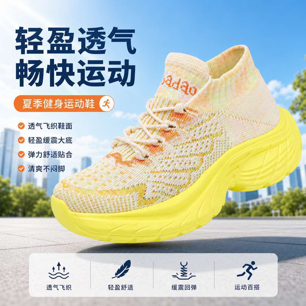 牛霸道厚底透气老爹鞋女夏季运动