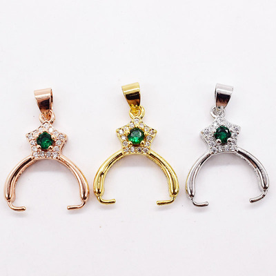 925半银扣平安扣 玉坠玉扣吊坠扣头和田玉翡翠扣子 项链卡扣夹扣