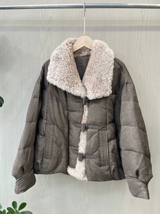 鹅绒服外套女2558 百搭休闲显瘦圆领长袖 瑞瑞欧货2025秋冬新款 时尚