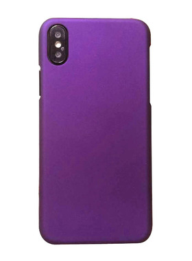 适用细磨砂适用于iPhoneX深紫色手机壳X紫色半包硬壳散热轻薄XR保