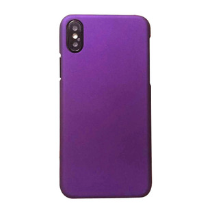 适用细磨砂适用于iPhoneX深紫色手机壳X紫色半包硬壳散热轻薄XR保