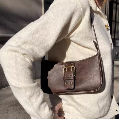 2023新款小包皮扣女包bm麻将包