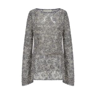 SW26SS1T29C2S 棉麻一字领格纹罩衫 SWAYING KNIT