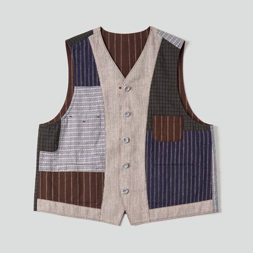 FAFAMOON 两面穿棉麻马甲 FFM26BMJ003BN