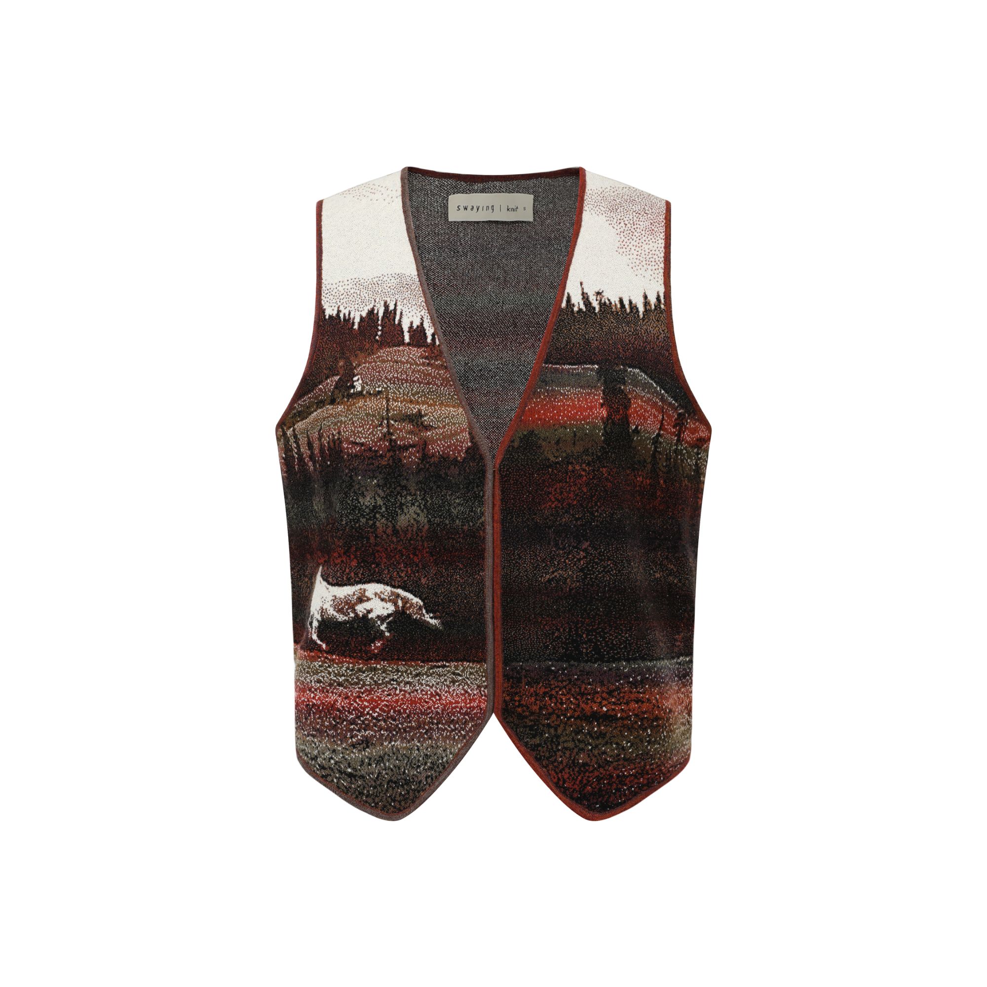 SWAYING/KNIT 提花羊毛马甲 SW26PS1T05C2S2