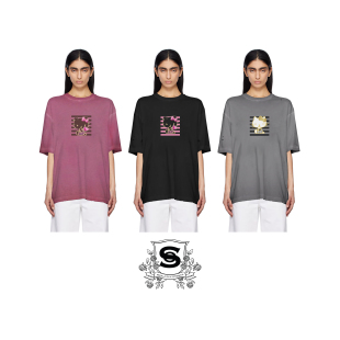 三色做旧恶搞条纹印花短袖 SELALA OITMMTIO