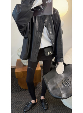 ZLFZSS 灰黑色皮衣 ZLF25ADK116