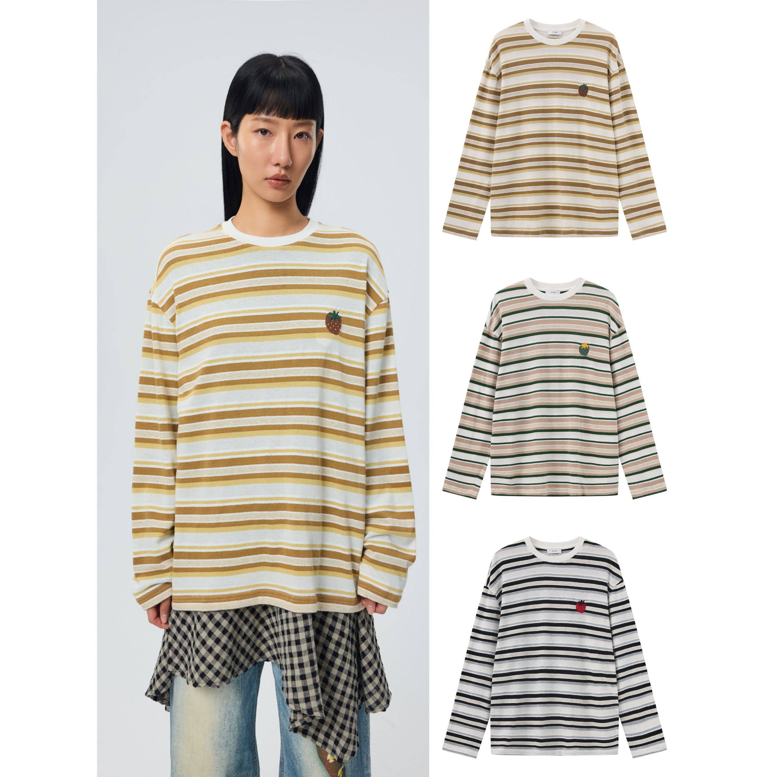 80N8 条纹草莓长袖T恤 N1DCG2112A33,女装/女士精品,T恤,淘宝优惠券,粉丝福利购,淘宝优惠卷