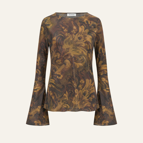 茛苕油彩长袖上衣 E1JBSSTP21003BR01