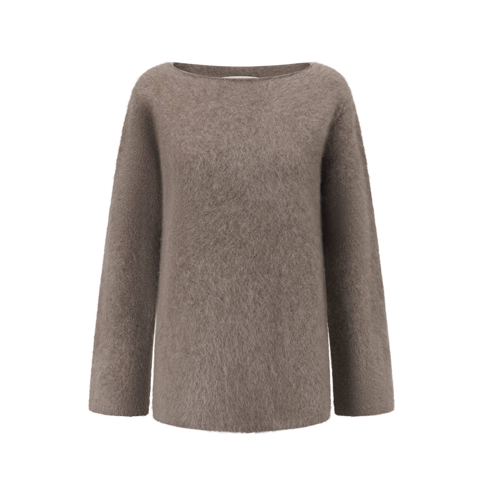 SWAYING/KNIT 一字领牦牛拉绒套衫 SW25AW1T39C