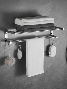 全铜毛巾架折叠高端浴巾架加长卫生间置物架轻奢厕所浴室卫浴挂架