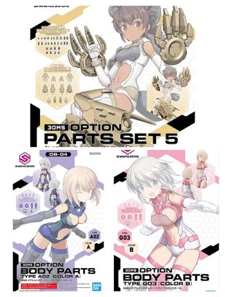 万代 30MS 机娘 露露琪重甲配件包 身体配件包A02配色A G03配色B