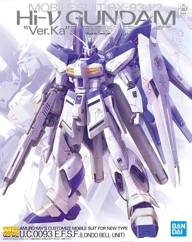 万代 MG 1/100 RX-93-ν2 Hi-v ka卡版 海牛高达 带支架 拼装模型