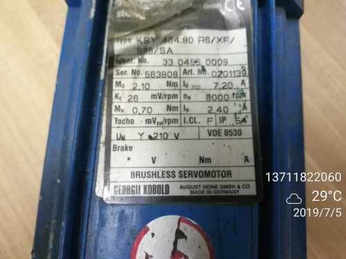BRUSHLESS KSY.464.80R6/XF/S88/SA GEORGLL KOBOLD 伺服电机现货