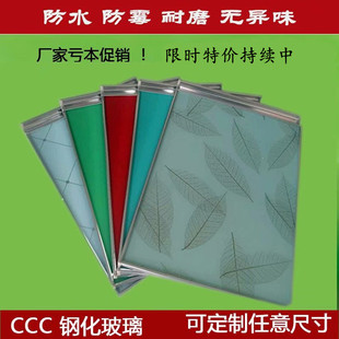 厂家定做橱柜门灶台门定制 晶钢门钢化玻璃 厨柜门板对开门金刚门