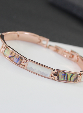 时尚风镶钻贝壳饰品礼物手环