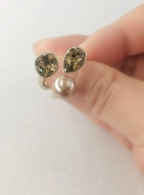 2024新款天然黄水晶戒指女时尚个性高级感宝石开口指环简约饰品潮