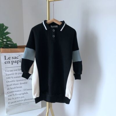 啦芙L女童加绒中长款卫衣裙7191