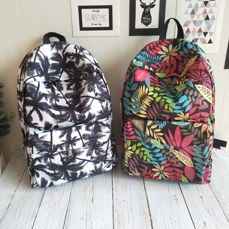 帆布複古印花雙肩包韓版百搭休閑背包中高學生書包輕便旅行包包女在類目 箱包皮具/熱銷女包/男包, 雙肩揹包中 - 來自Buy2taobao.com提供專業的淘寶代購服務