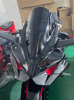 适用于22款赛600机车竞技加高风挡挡风玻璃黑色