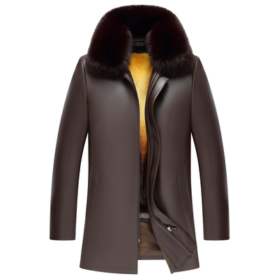 冬季海宁中老年真皮皮衣男爸爸装