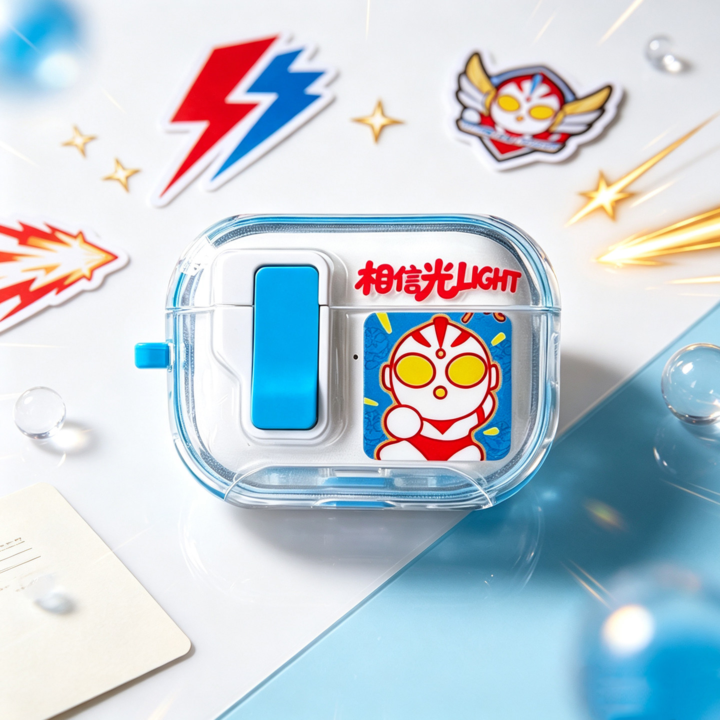 AirPods5【手机支架带锁扣】Airpodspro2/3代保护套自动弹盖软硅胶适用苹果耳机壳防摔超人男生二三4四五透明