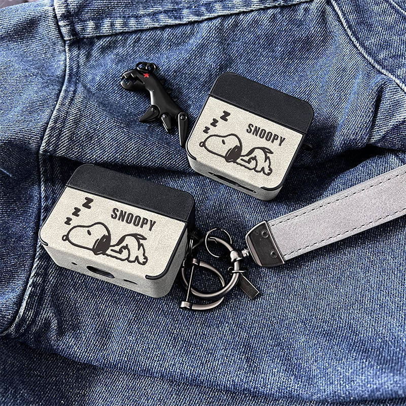 史努比【翻毛皮质】AirPodspro3保护套Airpods4降噪耳机壳小众不撞款简约创意卡通适用苹果第二2三四代男女生