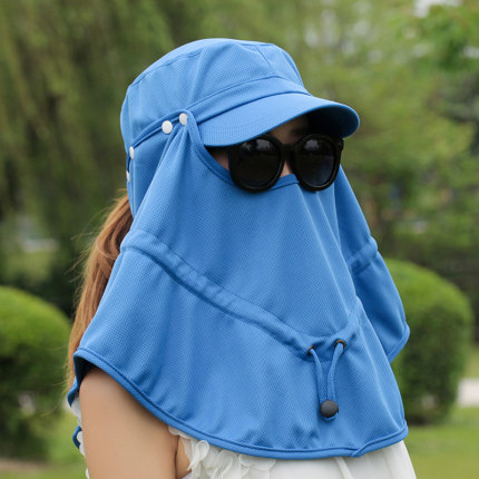 遮脸遮阳帽360防晒帽太阳帽女夏天男士户外棒球护脖骑车防紫外线