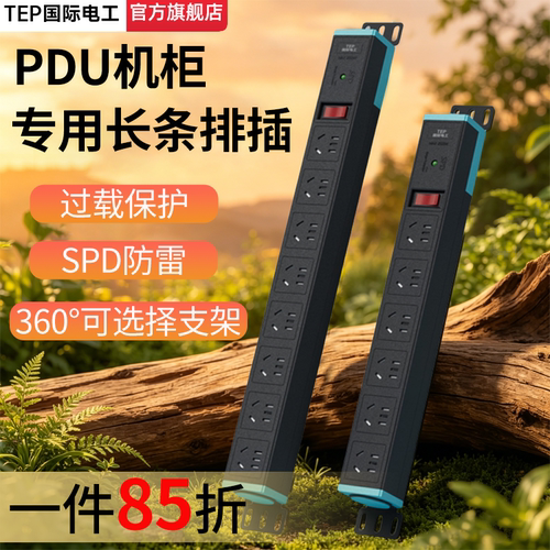 PDU机柜机房防雷防过载多孔排插