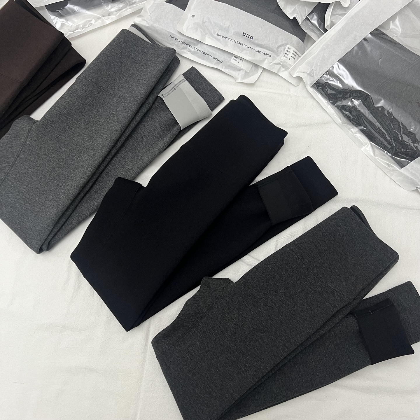 吾馨棉质无尴尬加绒显瘦小脚裤