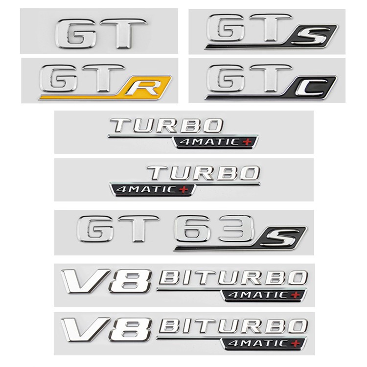 适用于奔驰GT车标GT43 GT50 GT53 GT63S GTRGTC GTS改装AMG后尾标