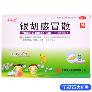 源安堂 银胡感冒散2袋鼻塞喷嚏咳嗽头痛皮肤外用贴肚脐