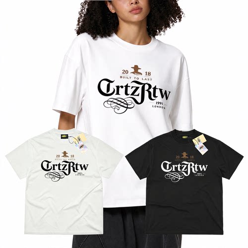 美式潮牌 CrtzRtw 字母印花短袖 恶魔岛 Corteiz 同款男女 T 恤